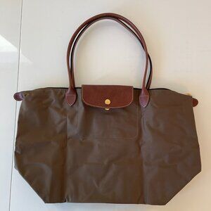 Longchamp Le Pliage Original L Olive Green Tote Bag